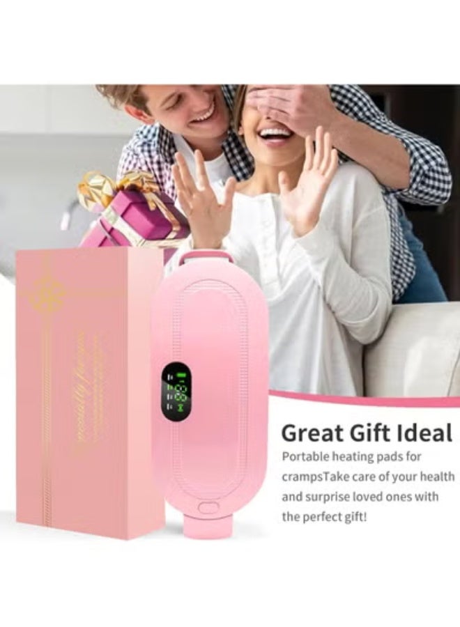 حزام تدفئة وتدليك محمول لتخفيف آلام الدورة الشهرية - جهاز لاسلكي قابل للارتداء لتدفئة البطن والظهر وتخفيف التشنجات والتقلصات للنساء والفتيات - Image 2